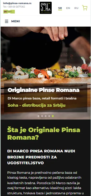 Originale Pinsa Romana na telefonu